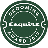 Esquire Grooming Award 2019 badge.